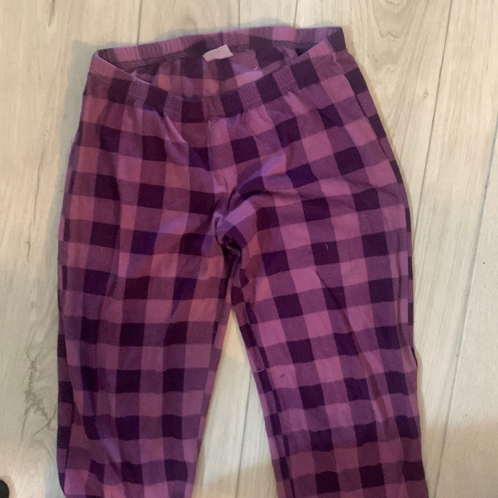 Purple plaid pajama pants